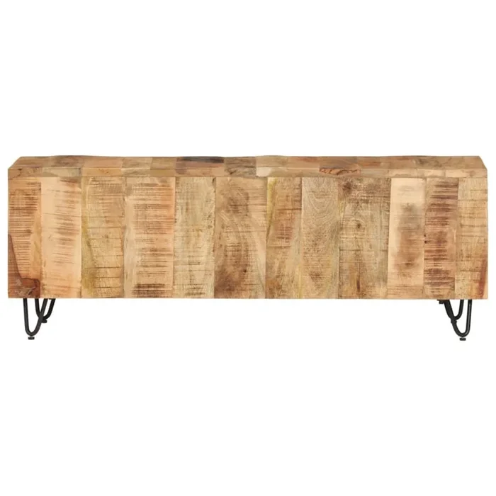 Mueble de TV madera maciza de mango 110x30x40 cm