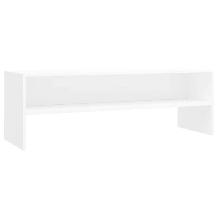 Mueble para TV – Mueble TV – Mesa de TV madera contrachapada blanco 120x40x40 cm