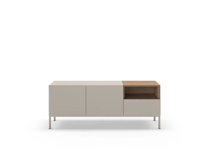 Mueble tv 140cm crema y roble LIAN