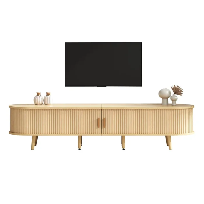 Mueble TV 175cm de mdf con 2 puertas correderas y 2 cajónes,madera
