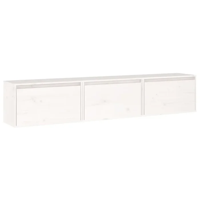Mueble TV – Mesa de TV 3 piezas madera maciza de pino blanco