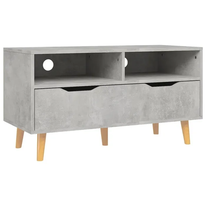 Mueble TV – Mesa de TV madera de ingeniería gris hormigón 90x40x48,5 cm
