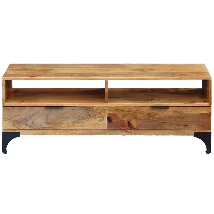 Mueble TV – Mesa de TV madera de mango 120x35x45 cm