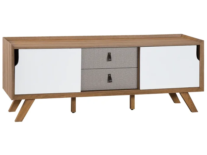 Mueble TV ACTON Marrón/Blanco
