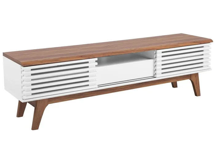 Mueble TV DETROIT Marrón/Blanco