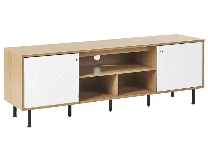 Mueble TV PALMER Marrón/Blanco