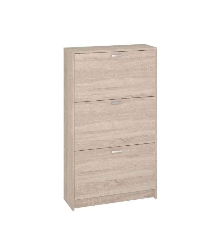Mueble Zapatero Pili con 3 trampones en roble. 70 cm(ancho) 120 cm(altura) 25 cm(fondo)