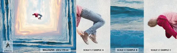 Muestra de fotomural Premium Canvas – A otra dimensión – Abstracción, Hombre, Naturaleza – 100×30 cm