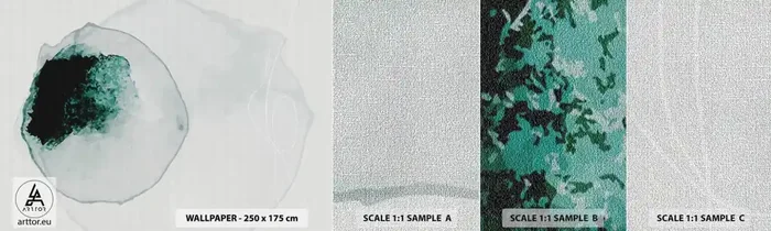 Muestra de fotomural Premium Canvas – En una gota de agua – Moderno, minimalista, Abstracción – 100×30 cm