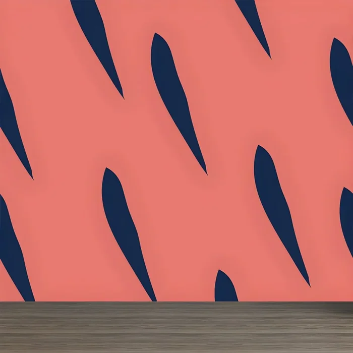 Mural Abstracto Contemporáneo Decoración de Pared Multicolor no Tejida Resistente a Manchas para Cocina – Naranja clara 366 x 254 cm