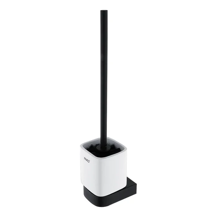 NIMCO NKC 30094KN-90 – Cepillo de inodoro montado en la pared NIKAU blanco/negro mate