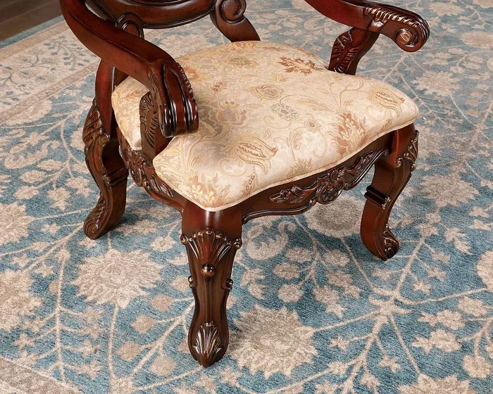 Normandy Brown Cherry/Tan Arm Chair