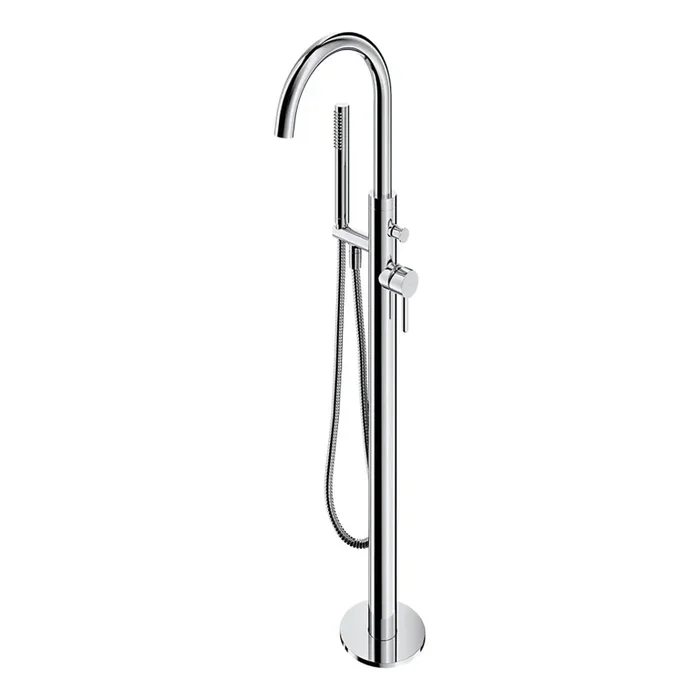 OMNIRES Y1233CR – Conjunto de bañera independiente con grifería Y cromo brillante