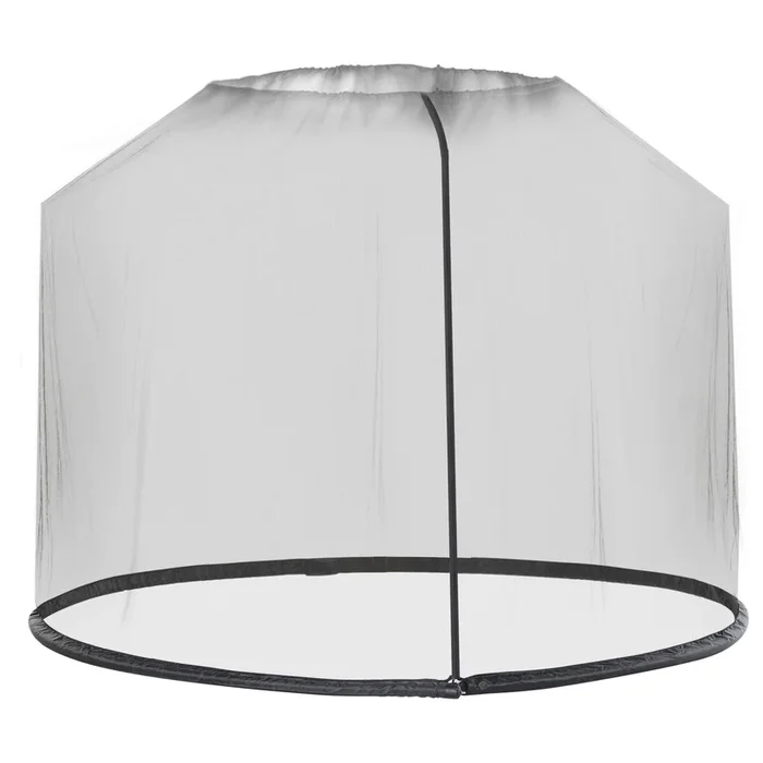 Outsunny Mosquitera para Sombrillas de Jardín Ø3 m Malla para Cubierta de Sombrilla con Cremallera y Tubo Rellenable de Agua para Terraza Balcón Exterior Negro