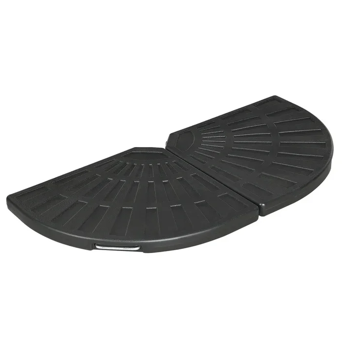 Outsunny Peso para Base de Sombrilla con Asas de 2 Piezas 28 kg Peso Pesado de Parasol Rellenable de Cemento para Base Cruzada 92x92x5 cm Negro