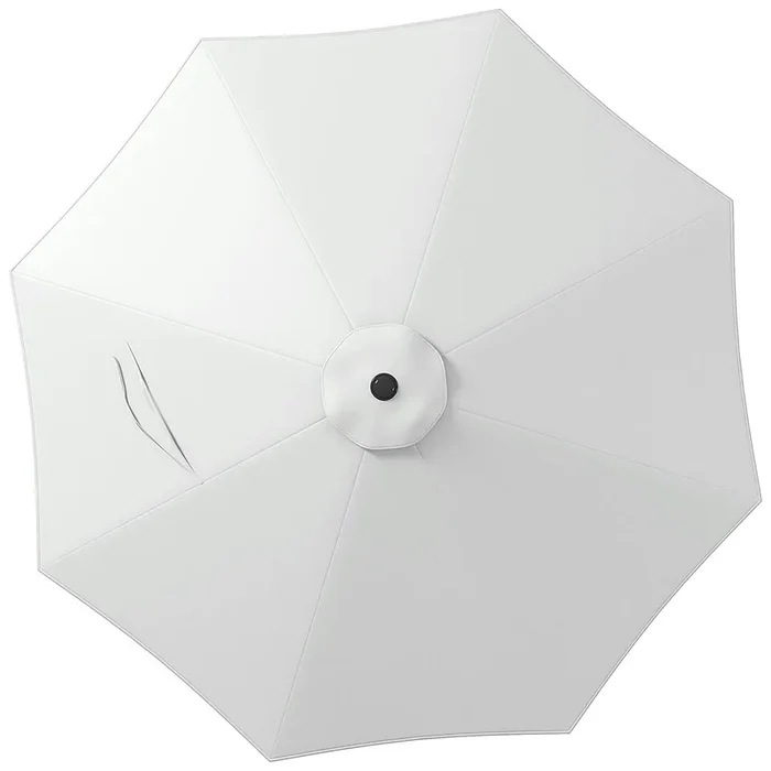 Outsunny Toldo de Recambio de Sombrilla de 3 m Toldo de Repuesto para Sombrilla de Patio con Ventilación Superior Cubierta de Repuesto para Parasol de Poliéster para Exteriores Blanco