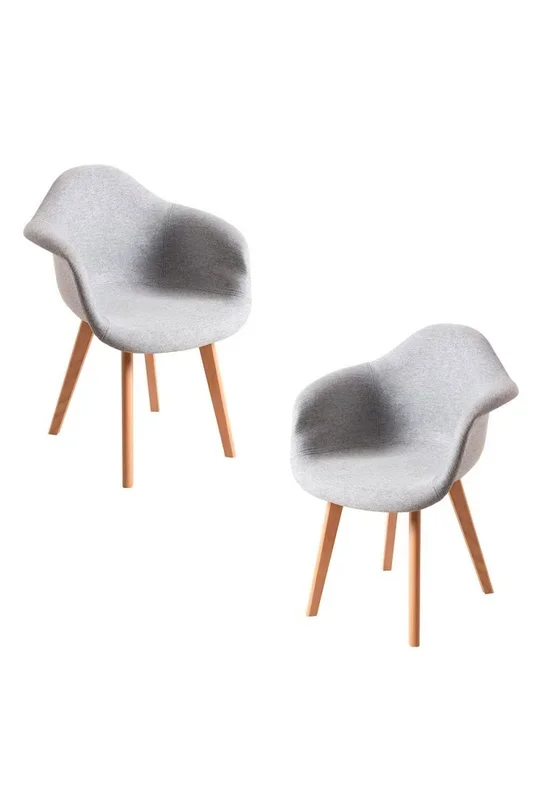 Pack 2 Sillas Belu Tela – Gris