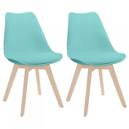 Pack 2 Sillas de Comedor Estilo Nórdico Daria 83x55x48cm Thinia Home