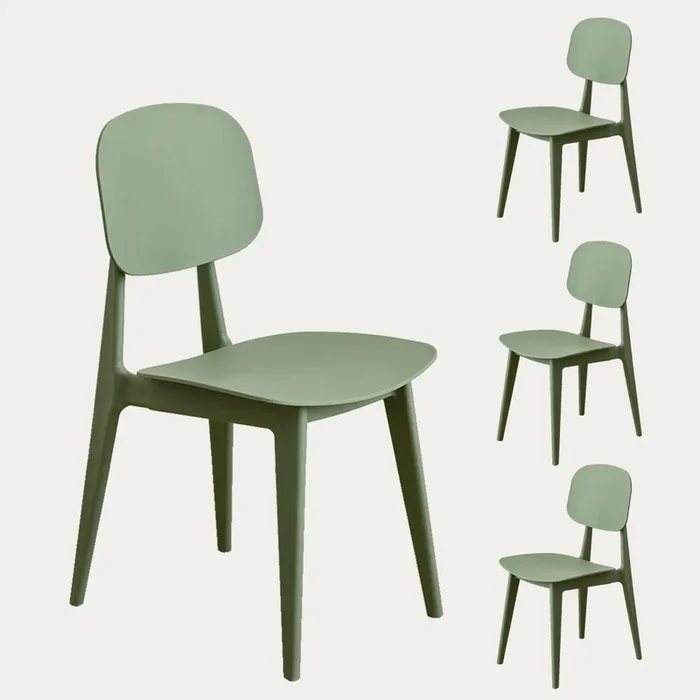 Pack 4 sillas polipropileno verde Helm Verde – Kenay Home