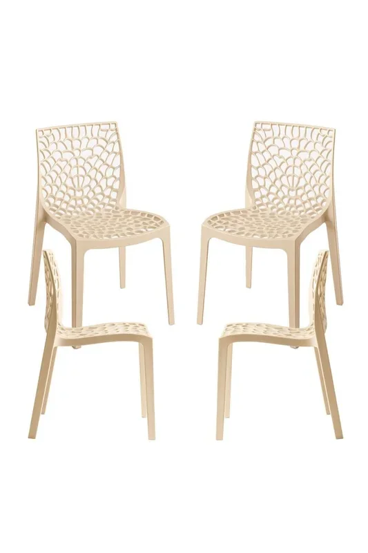 Pack 4 Sillas Root – Beige