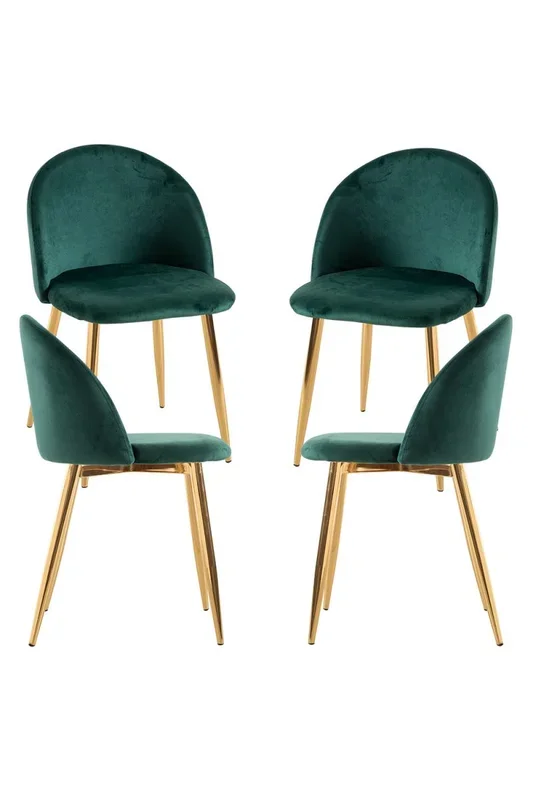 Pack 4 Sillas Vint Terciopelo Golden – Verde