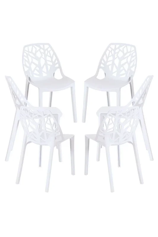 Pack 6 Sillas Hissar Polipropileno – Blanco