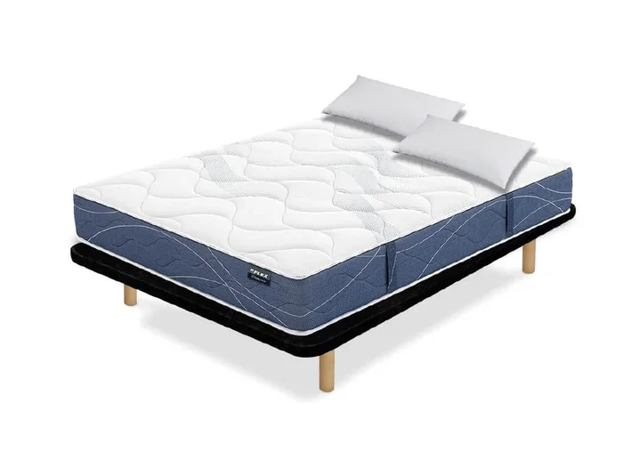 Pack base tapizada y colchón Habana de Flex con almohada 150×190 – Colchones Vela