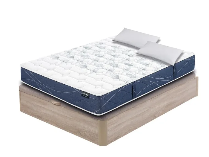 Pack canapé madera 19 y colchón Flex Nexus Visco con almohada 135×190 – Colchones Vela