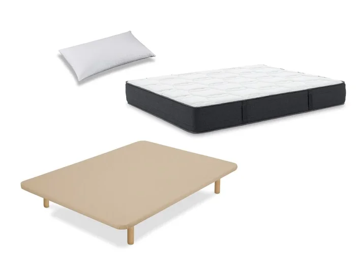 Pack Colchón Dormilón Urban Visco + Base Tapizada Tapiflex + Almohada Hipoalergénica 105×200 – Colchones Vela