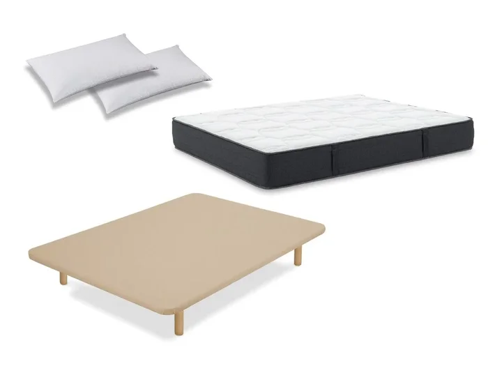 Pack Colchón Dormilón Urban Visco + Base Tapizada Tapiflex + Almohada Hipoalergénica 150×182 – Colchones Vela