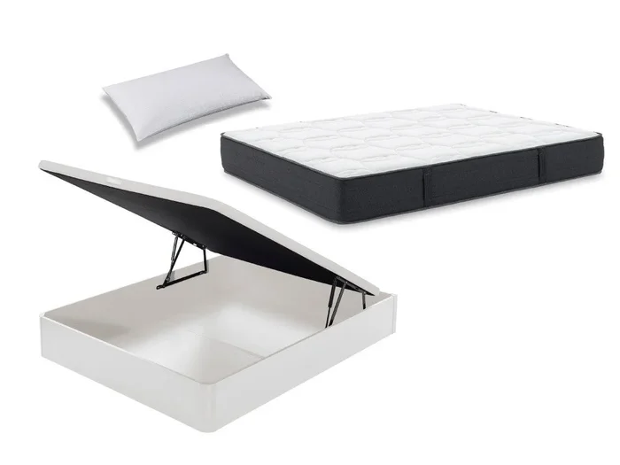 Pack colchón Dormilón Urban Visco + Canapé abatible de madera 19 + Almohada 105×200 – Colchones Vela