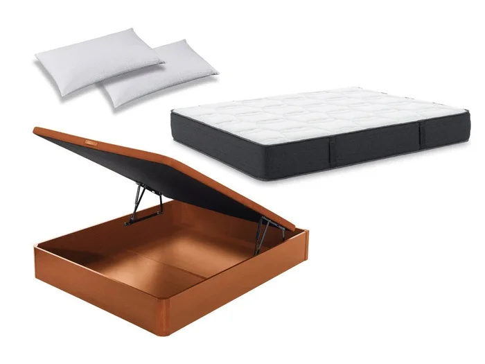 Pack colchón Dormilón Urban Visco + Canapé abatible de madera 19 + Almohada 135×200 – Colchones Vela