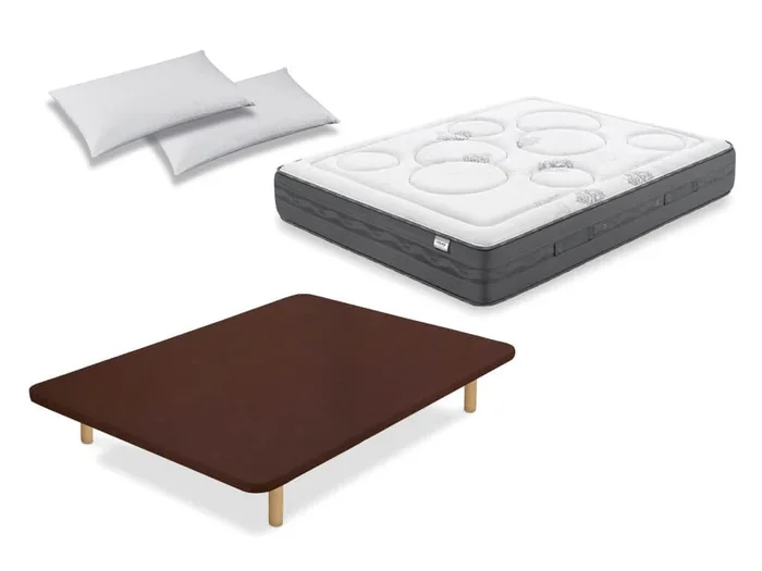Pack Colchón Flex Palace Visco + Base Tapizada Tapiflex + Almohada 180×190 – Colchones Vela