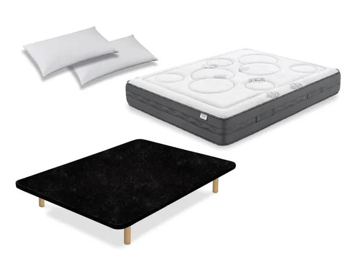 Pack Colchón Flex Palace Visco + Base Tapizada Tapiflex + Almohada 180×200 – Colchones Vela