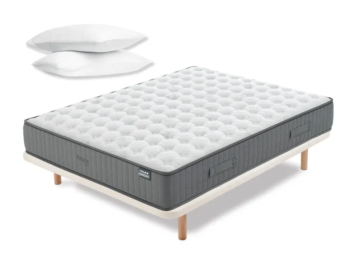 Pack Colchón Flex Palace Visco + Base Tapizada Tapiflex + Almohada 180×200 – Colchones Vela