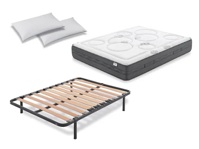 Pack Colchón Flex Palace Visco + Somier de Láminas + Almohada 150×200 – Colchones Vela
