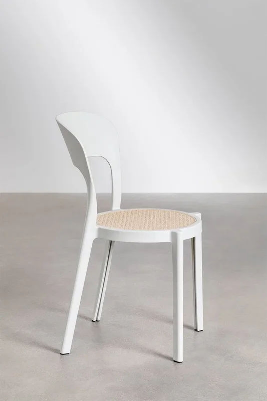 Pack de 2 Sillas de Comedor Apilables Odilia Blanco Gardenia – SKLUM