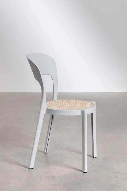 Pack de 2 Sillas de Comedor Apilables Odilia Gris Claro – SKLUM