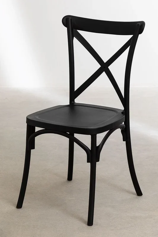Pack de 2 Sillas de Comedor Apilables Otax Negro – SKLUM