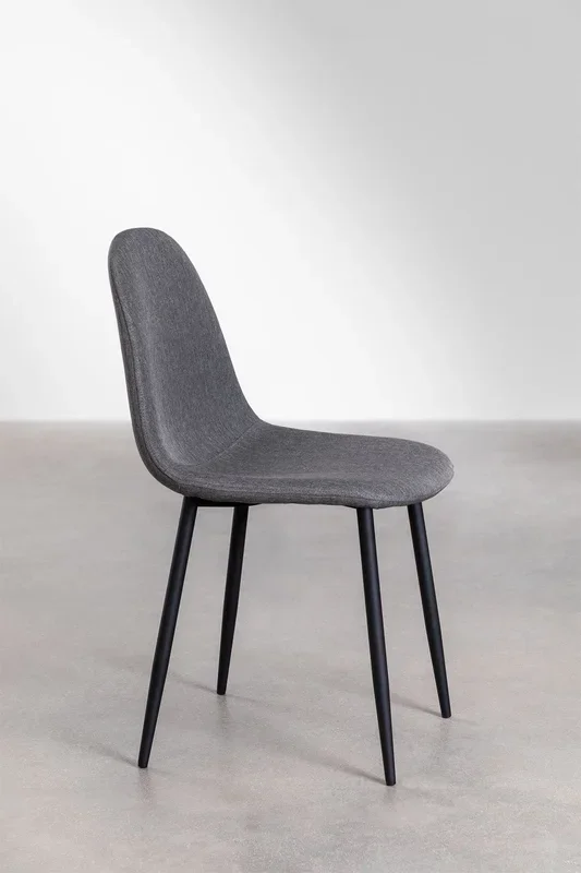 Pack de 2 Sillas de Comedor Glamm Negro Lino Gris Antracita – SKLUM