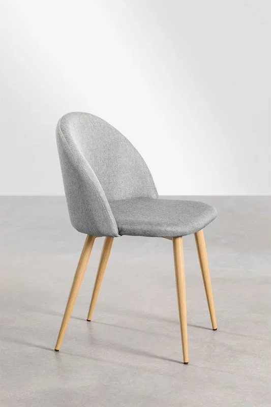 Pack de 2 Sillas de Comedor Kana Lino Gris Hormigón – SKLUM