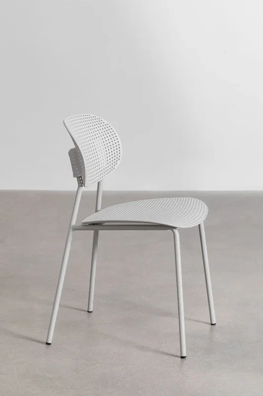 Pack de 2 Sillas de Comedor Tupah Gris Claro – SKLUM