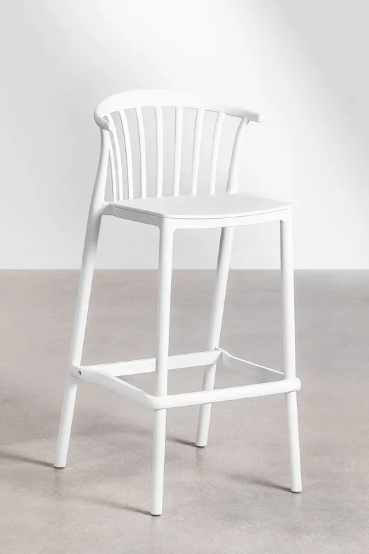 Pack de 2 Taburetes Altos Ivor ↑76 cm Blanco – SKLUM