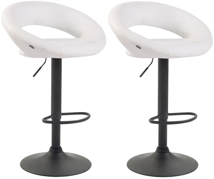 Pack de 2 taburetes de barra Olinda en polipiel 53x47x80 cm