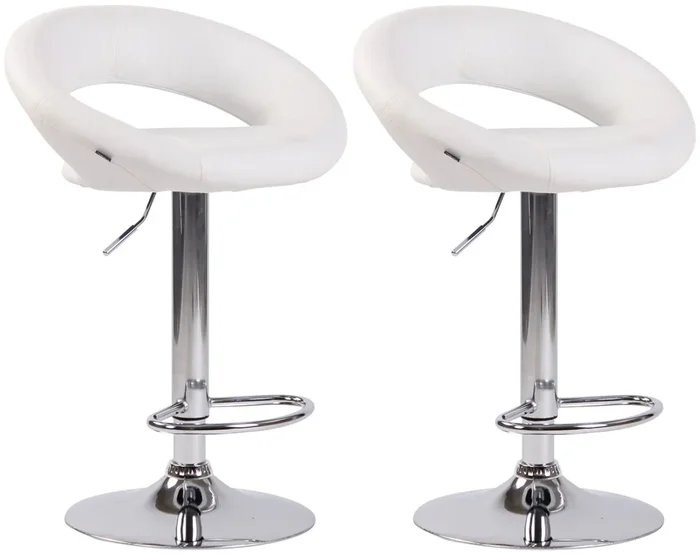 Pack de 2 taburetes de barra Olinda en polipiel 53x47x80 cm