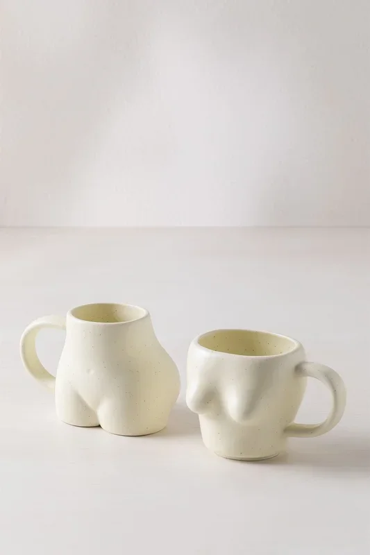 Pack de 2 Tazas en Porcelana 32 cl Bandini Blanco – SKLUM