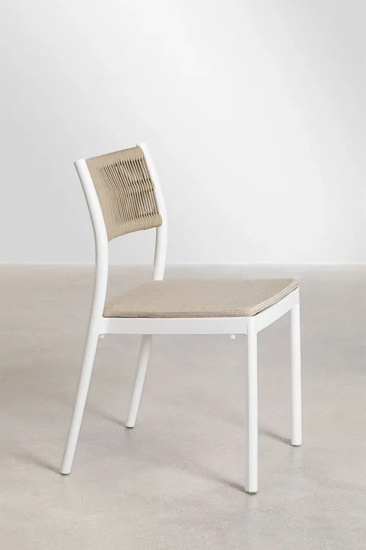 Pack de 4 Sillas de Comedor Apilables Favila Blanco Gardenia – SKLUM