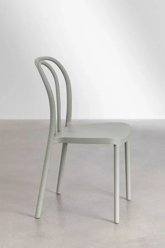 Pack de 4 Sillas de Comedor Apilables Mizzi Verde Caqui – SKLUM