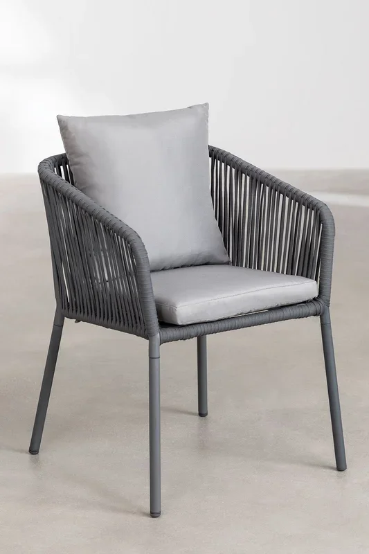 Pack de 4 sillas de jardín Arhiza Classic Style Gris Antracita – SKLUM