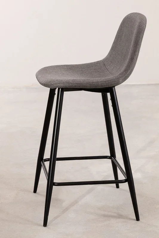 Pack de 4 Taburetes Altos Glamm ↑65 cm Gris Claro Negro – SKLUM